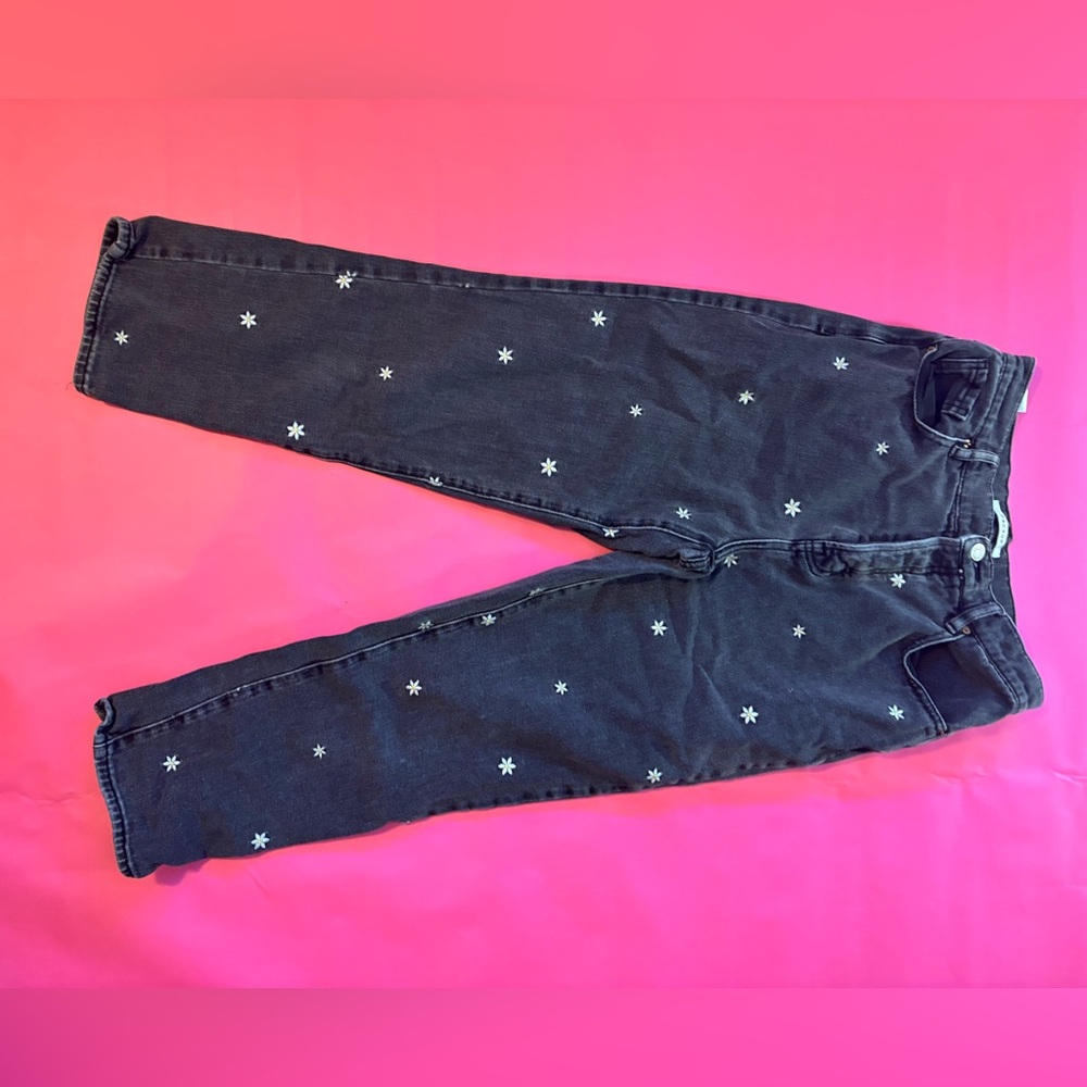 Pacsun Black Flower Embroidered Jeans
